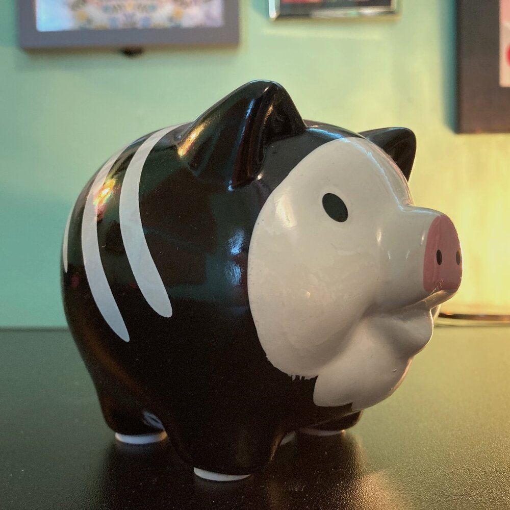 Rare Skeleton Piggy Bank – A Must-Have for Your Goth or Spooky Home! 💀🐷